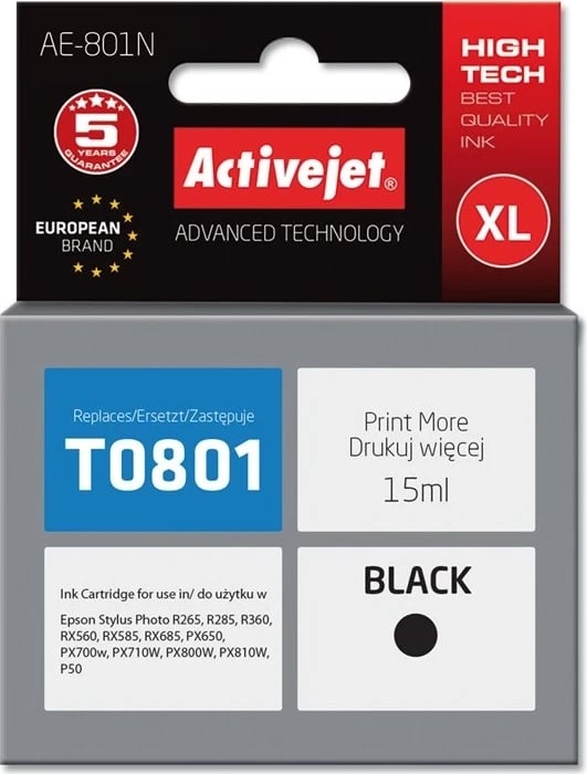 Ngjyrë zëvendësuese Activejet AE-801N për printer Epson, 15 ml