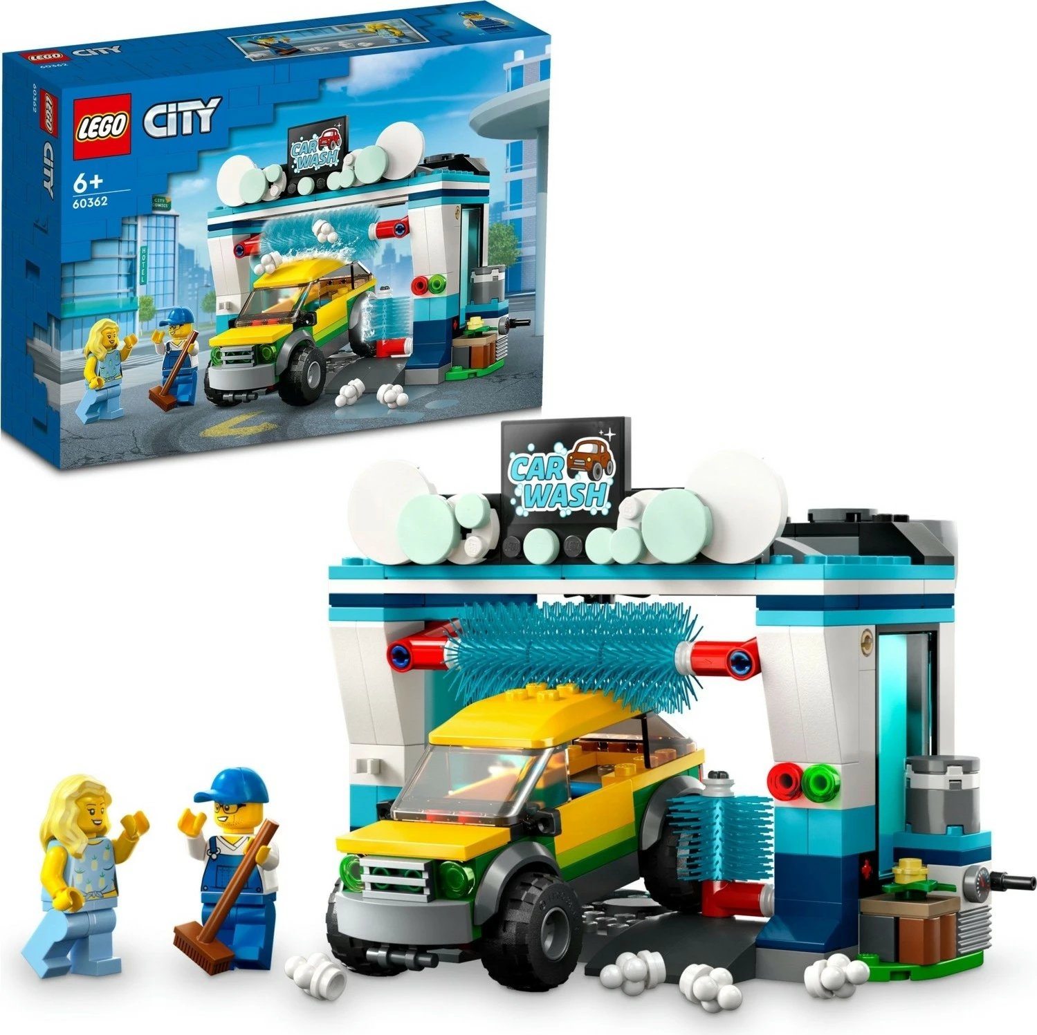 Set lojërash LEGO City Car Wash për femra, 243 copë