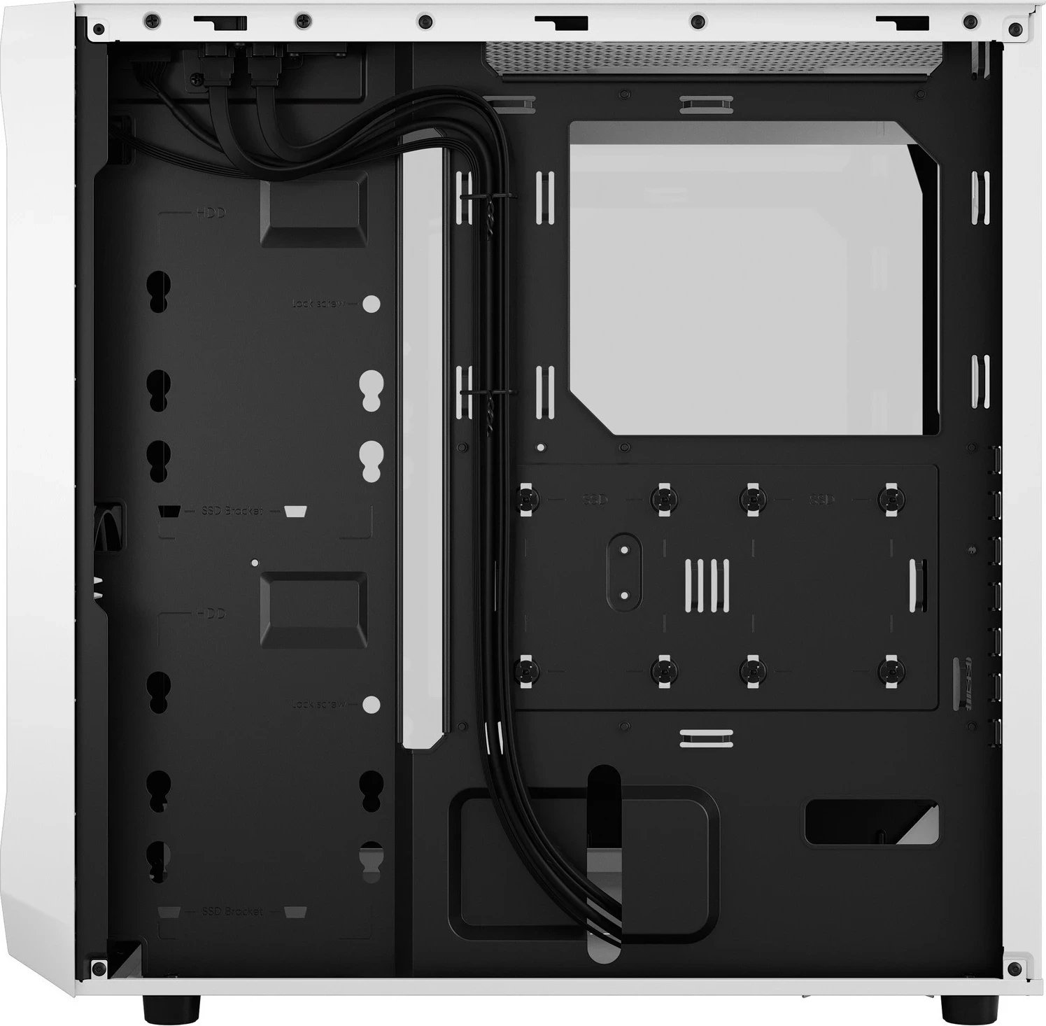 Kasë kompjuteri Fractal Design, Focus 2, e bardhë me të zezë