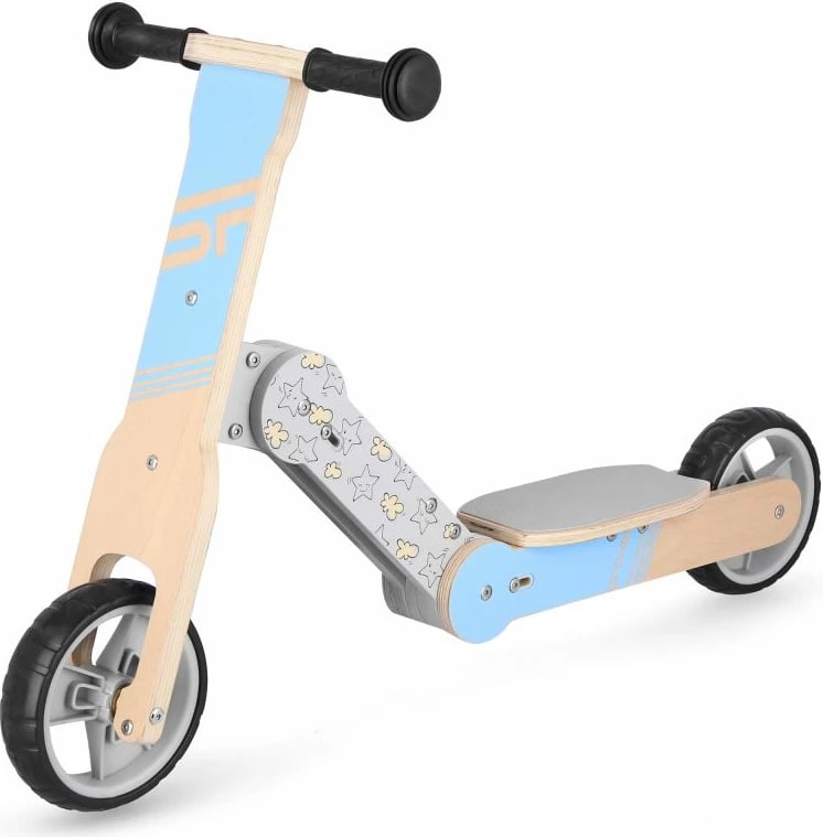 Biçikletë e balancës dhe trotinet për fëmijë Spokey WOO-RIDE MULTI, blu