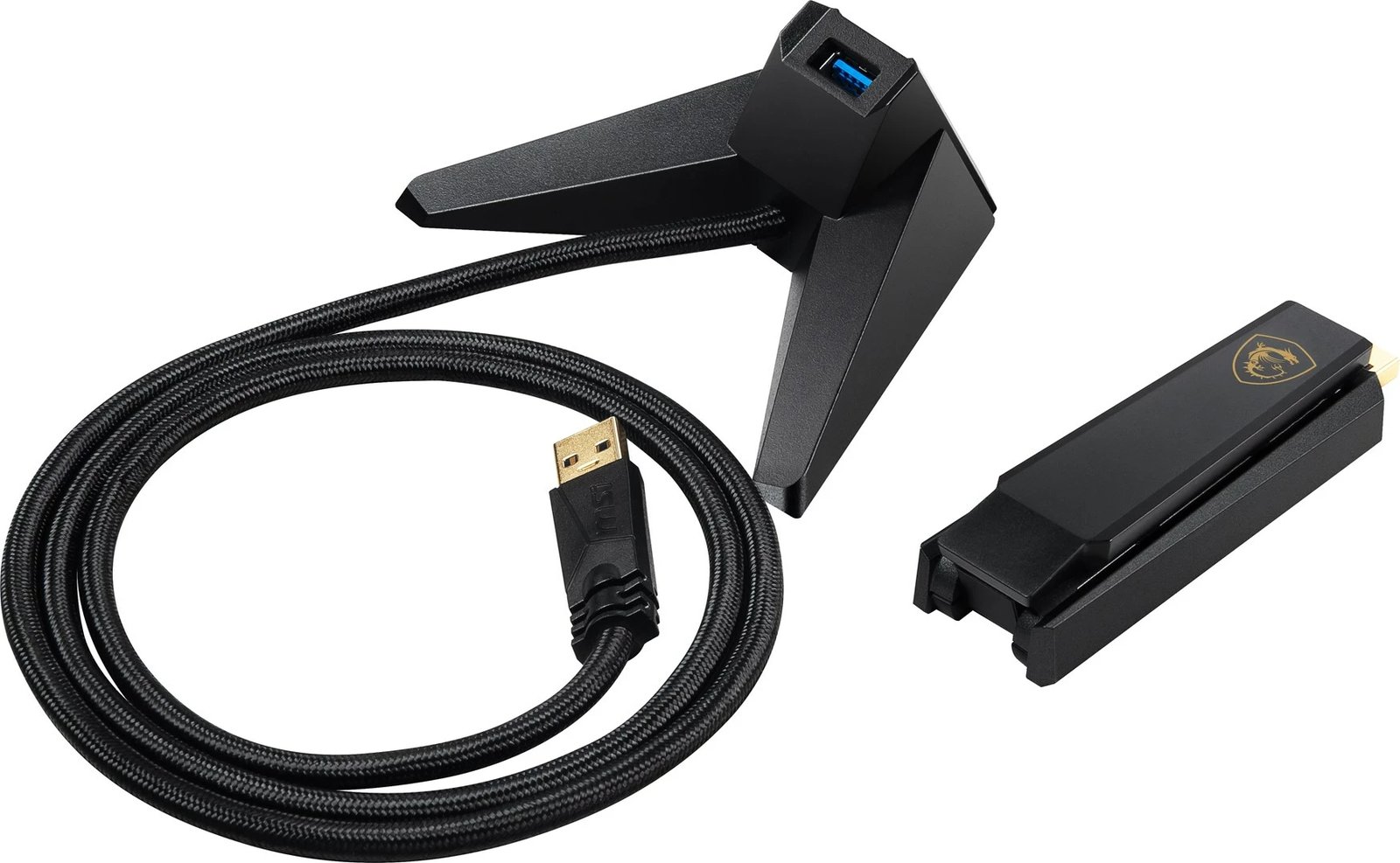 Adapter USB WiFi MSI AXE5400, e zezë