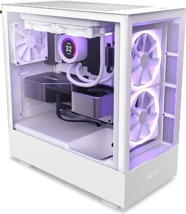 Kasë NZXT H5 Elite, Midi Tower, 1 x USB 3.1, 1x USB-C 3.1, audio, e bardhë