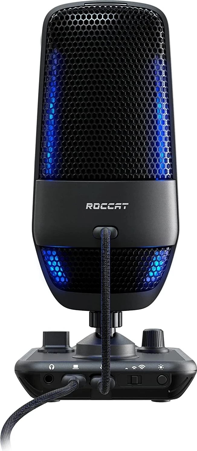 Mikrofoni për lojëra Roccat, i zi