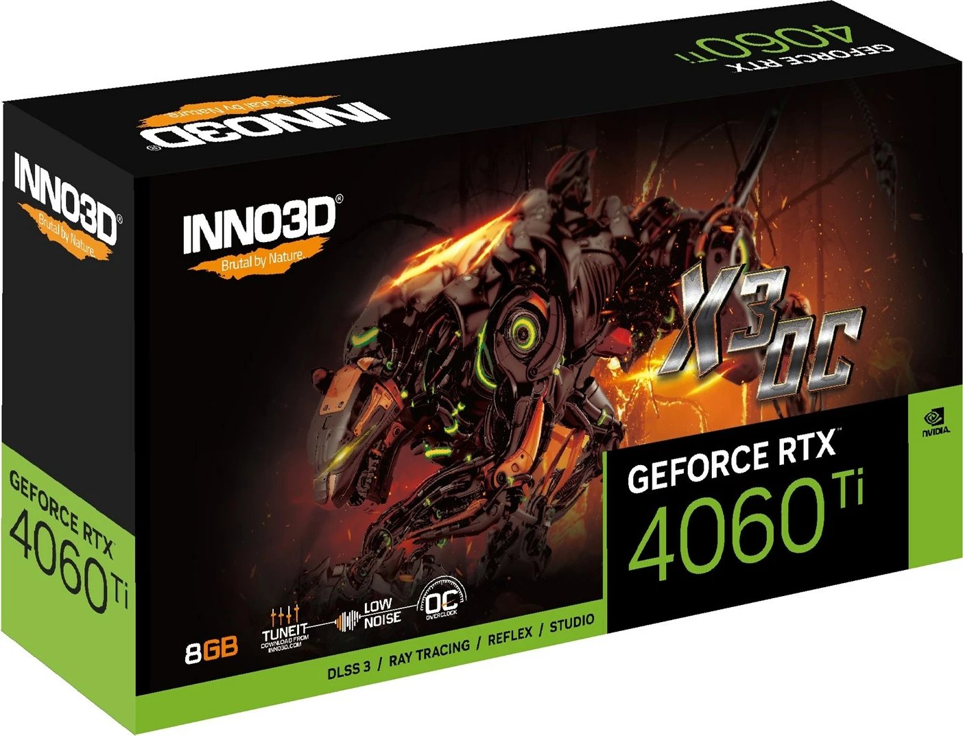 Kartë Grafike INNO3D Geforce RTX 4060 TI X3 OC, NVIDIA 8 GB GDDR6