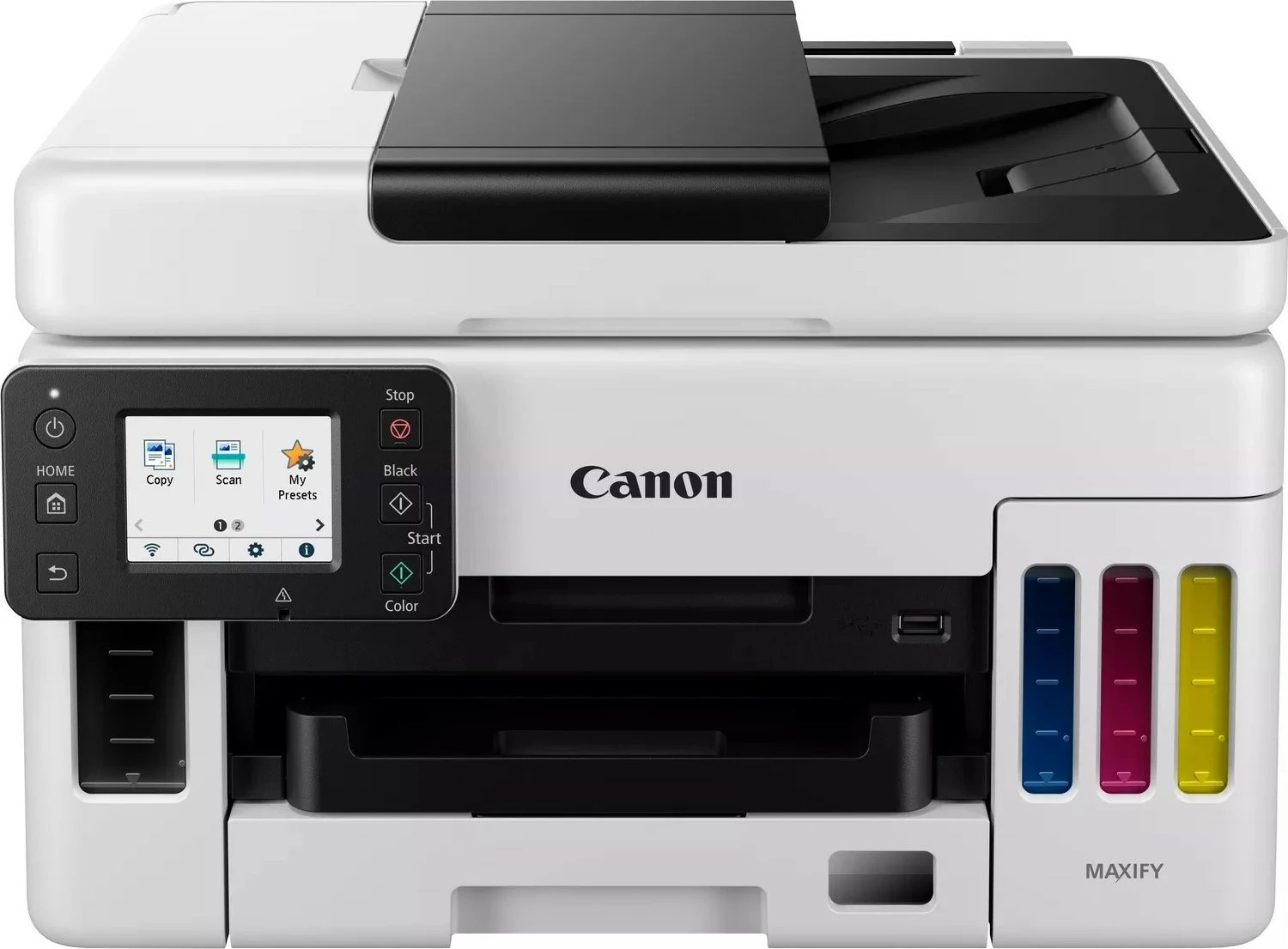 Printer Canon MAXIFY GX6050 MegaTank, Inkjet, Colour printing, 600 x 1200 DPI, A4, Direct printing, Black, Yellow