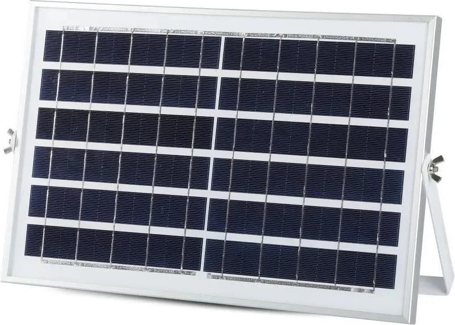 Projektor LED solar V-TAC 12W, IP65, me telekomandë, Timer, 6000K, i zi