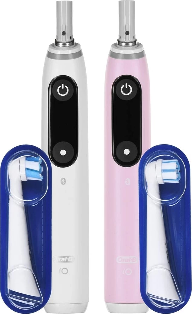 Furçë dhëmbësh elektrike Braun Oral-B iO6 DuoPack, Bardhë/Rozë