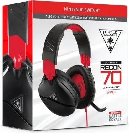 Kufje për lojëra Turtle Beach Recon 70N, të zezë me të kuqe