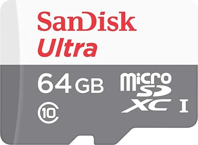 Kartë memorie SanDisk, MicroSDXC C10, 64 GB, (SDSQUNR-064G-GN3MN)