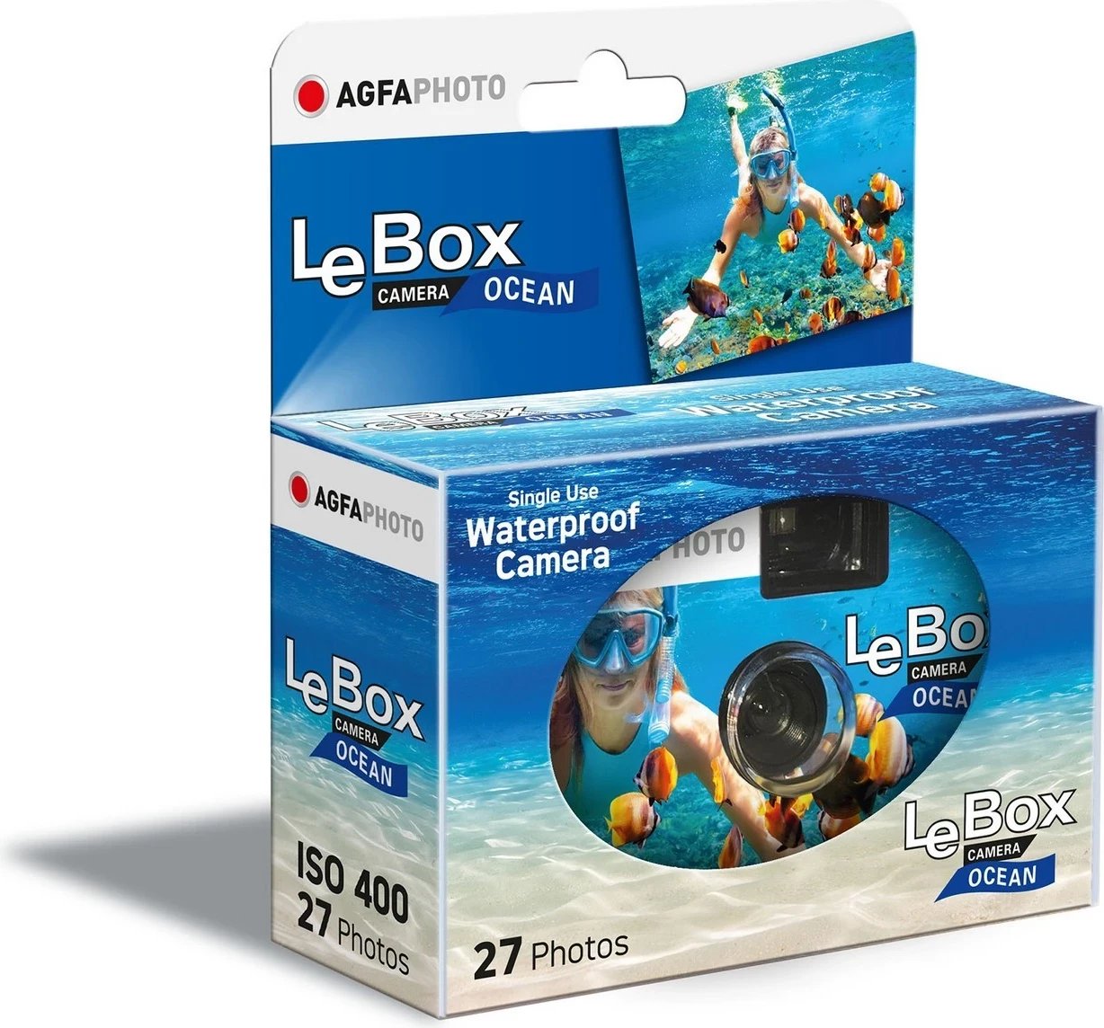 Kamera analoge AgfaPhoto LeBox 400 27, e papërdorshme, rezistente ndaj ujit