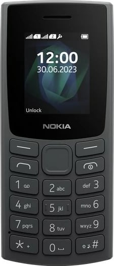 Celular Nokia 105, Bar, Single SIM, 4.57 cm (1.8"), 160 x 120 pixels, 1000 mAh, Black