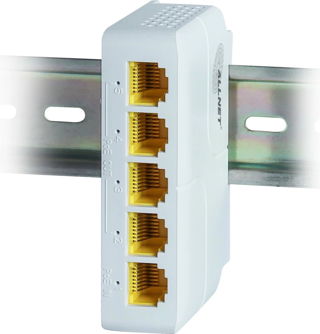 Switch ALLNET ALL-SG8005PD-BT90, 5 porte, PoE, bardhë