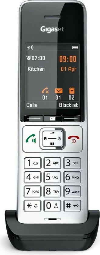 Telefon Gigaset COMFORT 500HX, Analog/DECT, Black, Silver