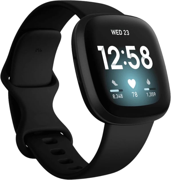 Smartwatch FitBit Versa 3, 1.58", e zezë