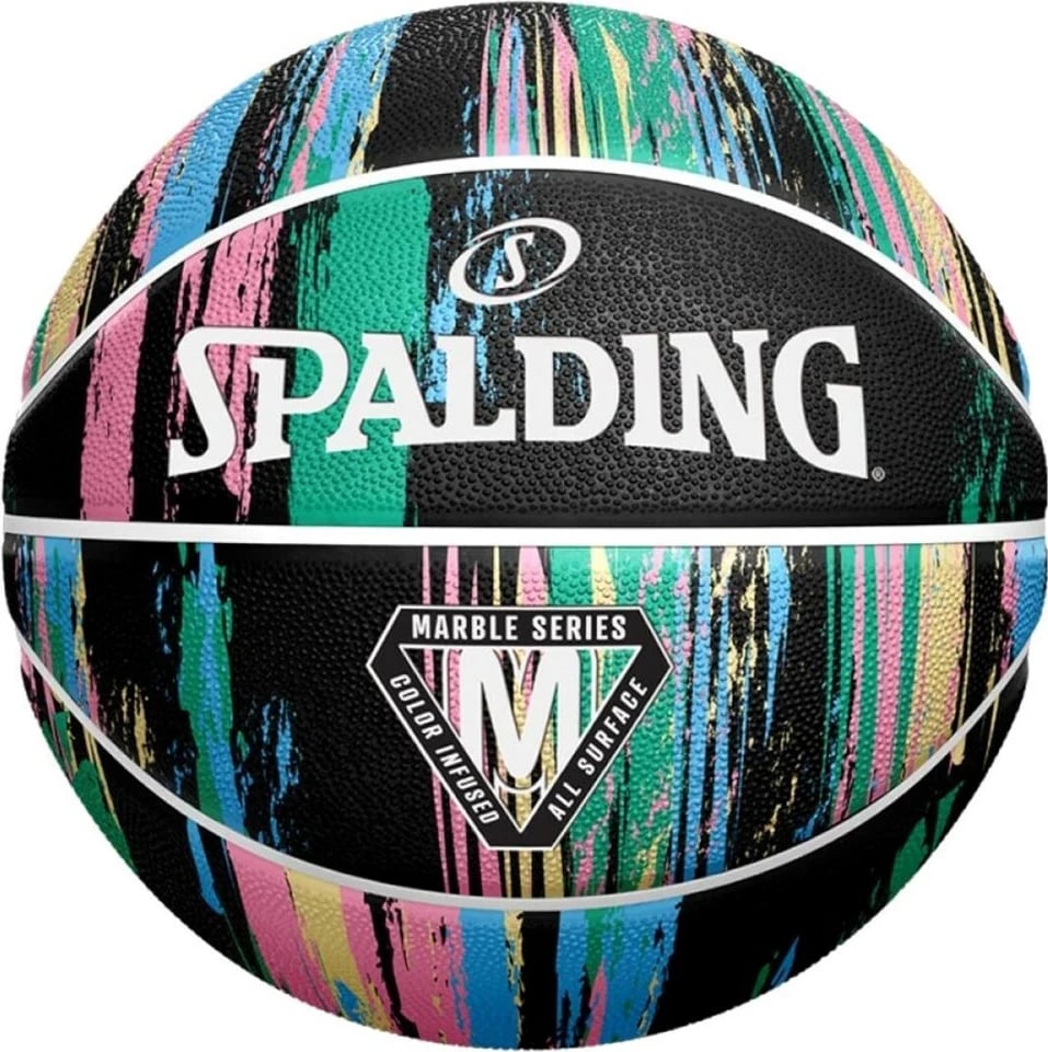 Top Spalding Marble, 24 cm, i zi me ngjyra