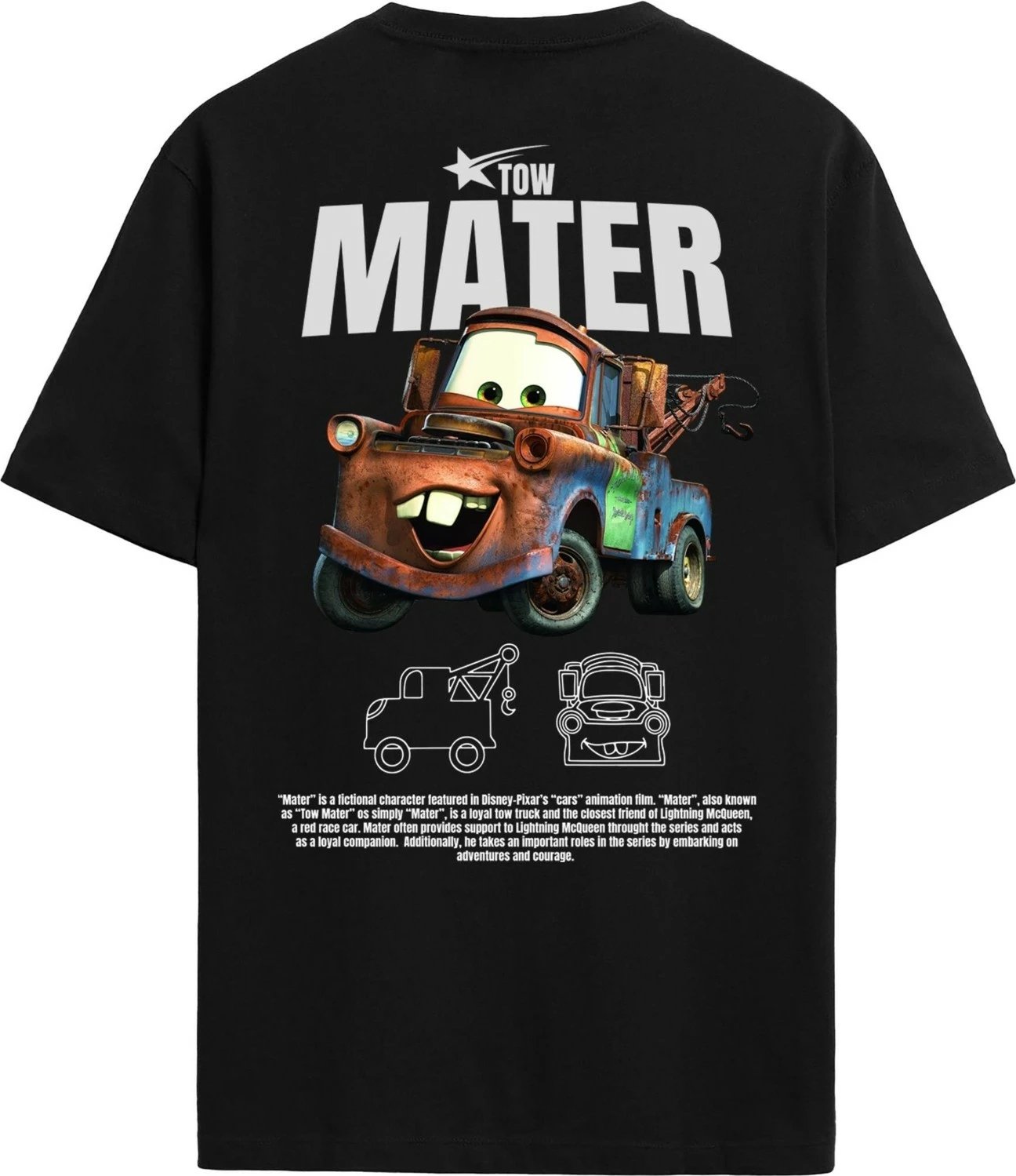 Maicë për djem BRZ Kids Tow Mater, e zezë