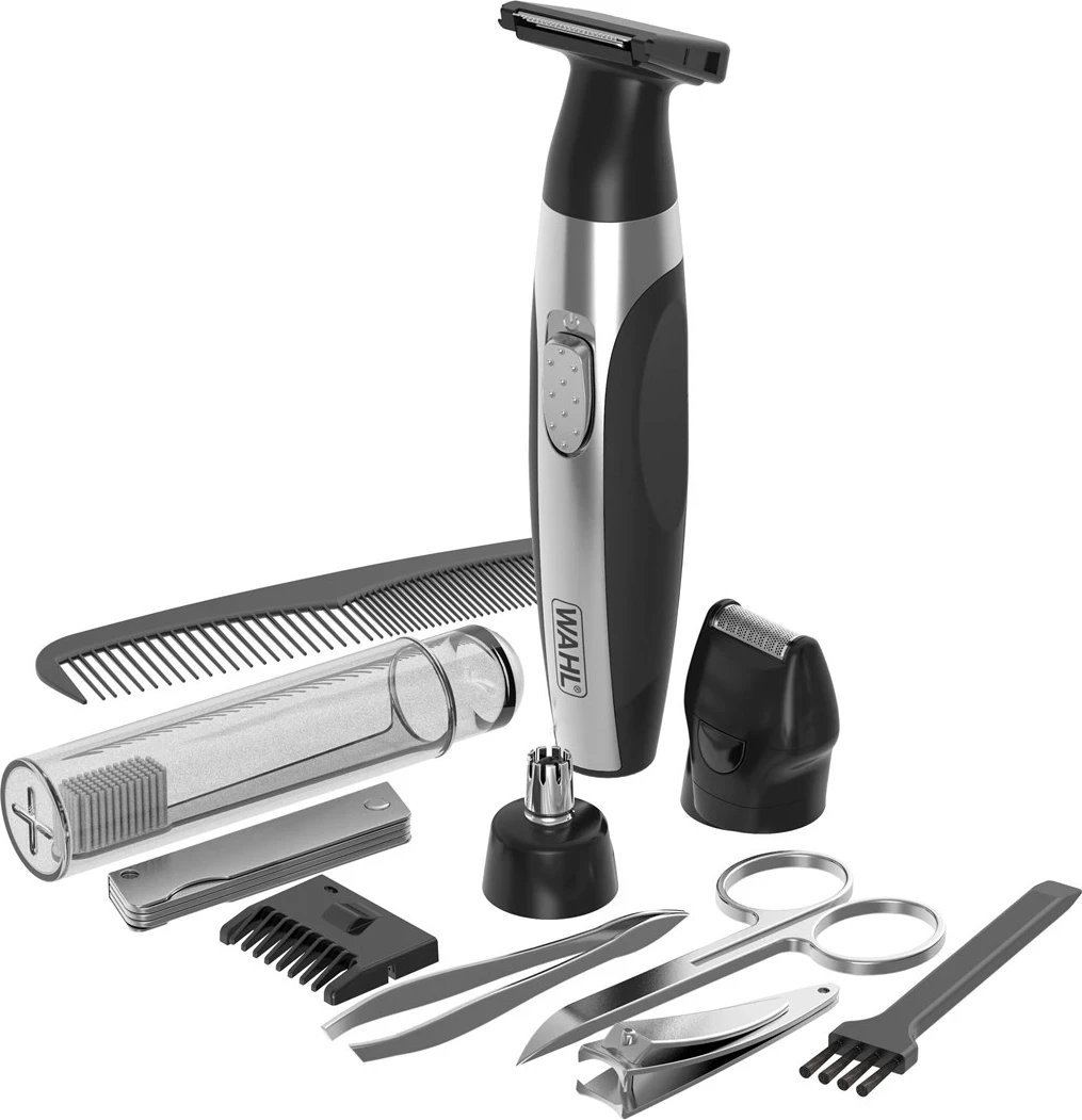 Set udhëtimi Wahl Deluxe, Inox, i zi