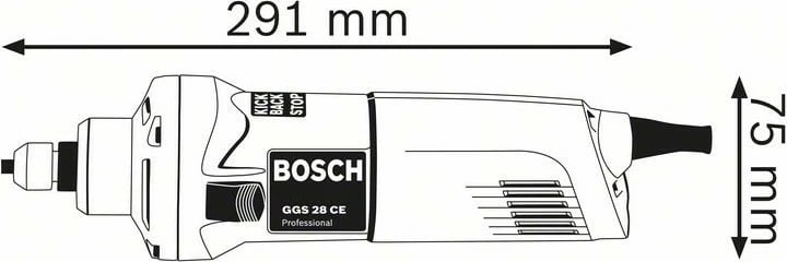 Grinder Bosch 0 601 220 100, 10000 RPM, 8 mm, AC, 650 W, 380 W, 1.4 kg