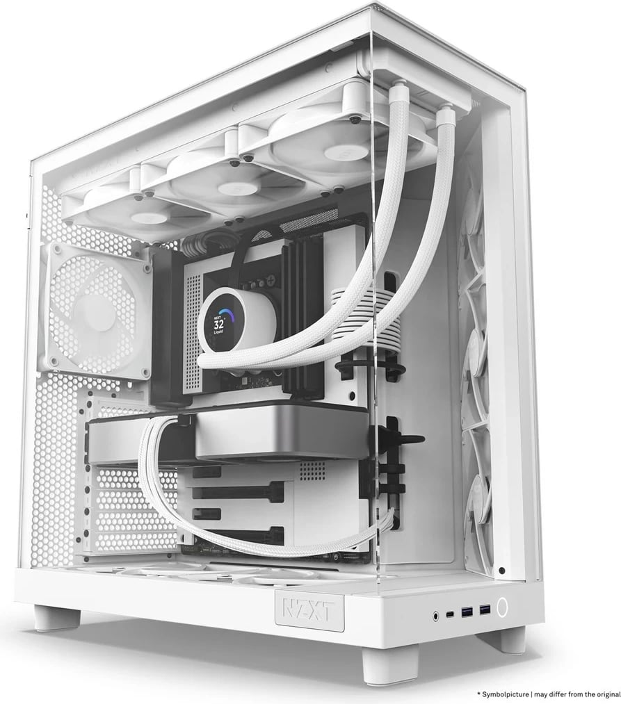 Kasë NZXT H6 Air Flow Midi Tower, e bardhë