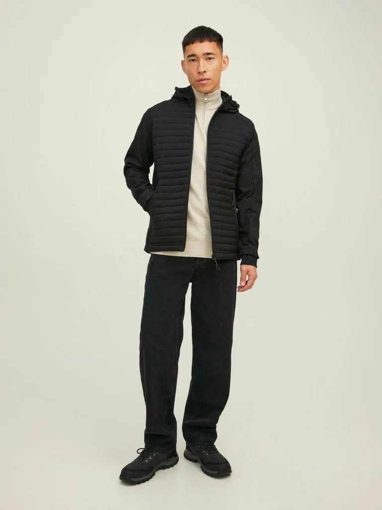 Jakne për meshkuj Jack & Jones Jcotoby Air Hybrid, e zezë