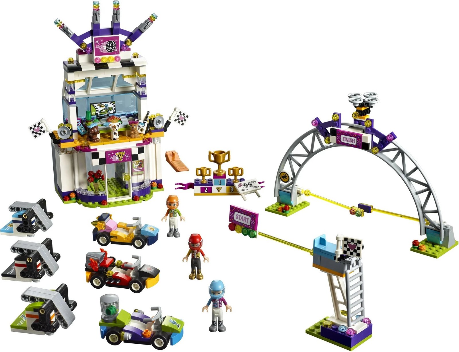 Set ndërtimi LEGO Friends The Big Race Day 41352, 648 pjesë