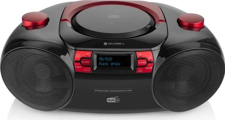 Radio GoGEN CDM390BTDABR, Bluetooth, DAB+, e zezë-kuqe