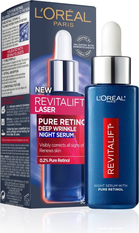 Serum nate për fytyrë Skin.Revitalift Laser Pure Retinol Night Serum 30ml