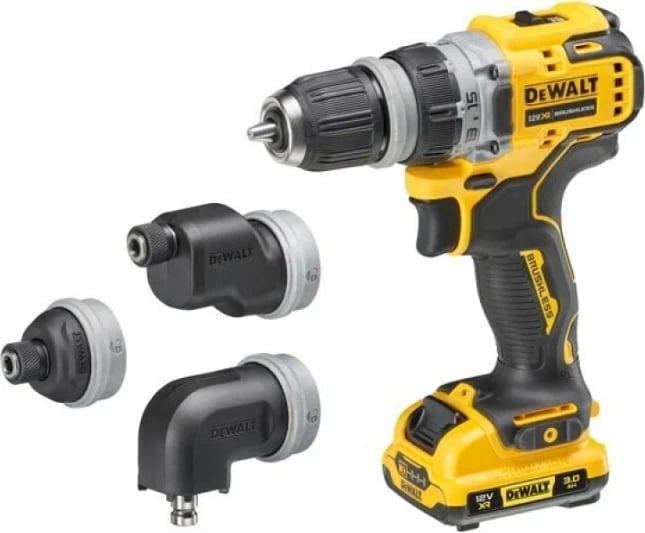 Borë DeWalt 12V me 2 bateri 3.0AH dhe koka zëvendësuese, DCD703L2T