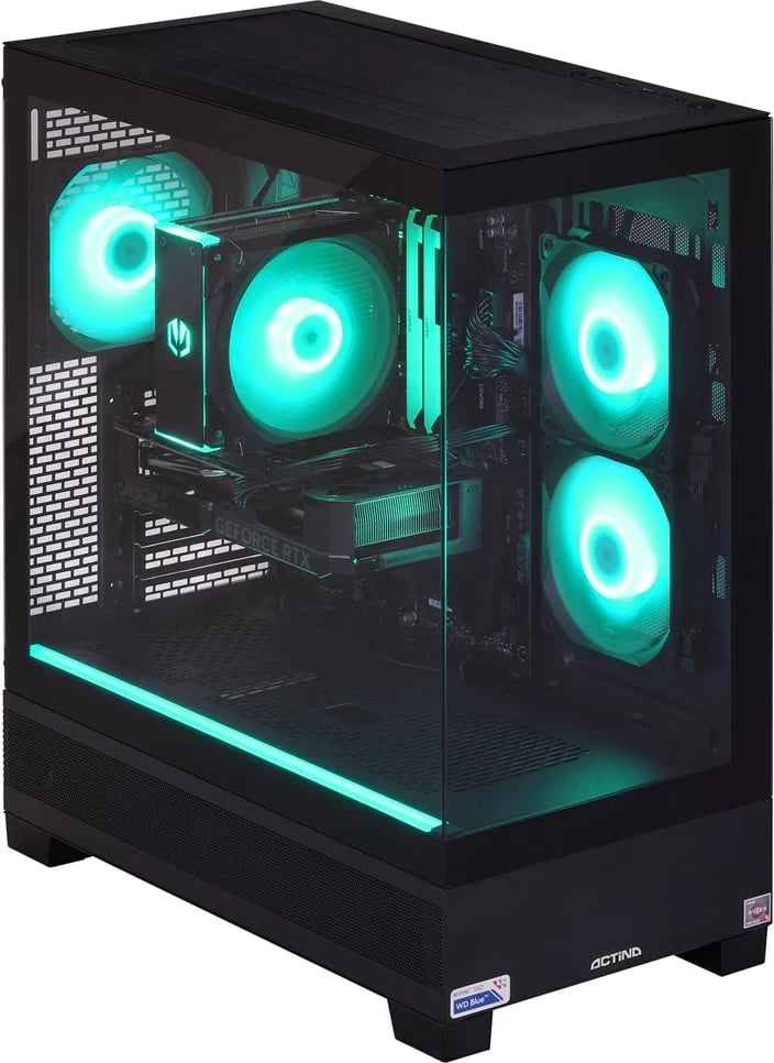 Kompjuter Actina, AMD Ryzen 5, 32GB RAM, 1TB SSD, NVIDIA GeForce RTX 4070 Ti Super,  i zi 