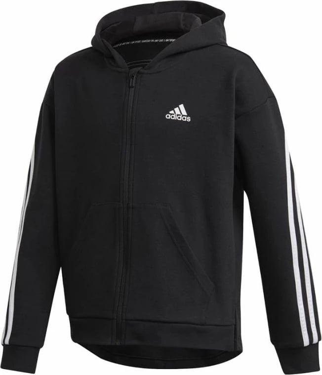 Duks me kapuç adidas për fëmijë, i zi