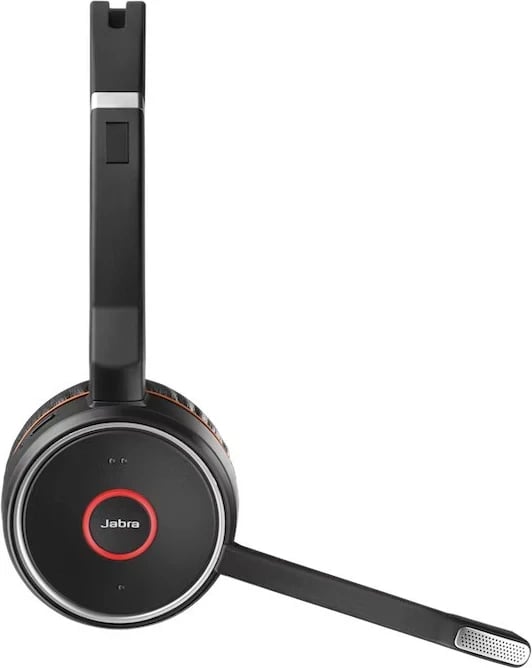 Kufje Jabra Evolve 75 SE Link 380a MS dhe mbajtës stereo, Wi-Fi, të zeza