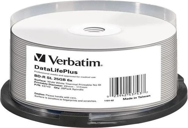 Disqe BD-R Verbatim DataLifePlus 25 GB 25 copë