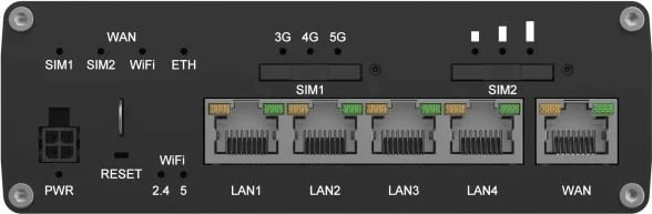 Router industrial Teltonika RUTC50, Wi-Fi 6, Dual-band, Ethernet LAN, 5G, i zi