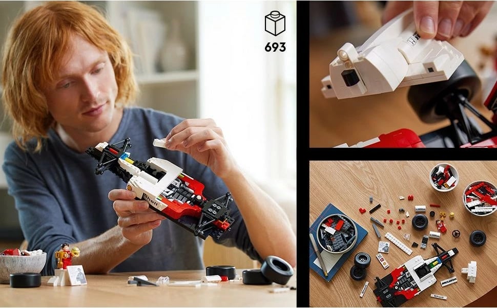 Set ndërtimi LEGO McLaren MP4/4 & Ayrton Senna, 693 pjesë, shumëngjyrësh