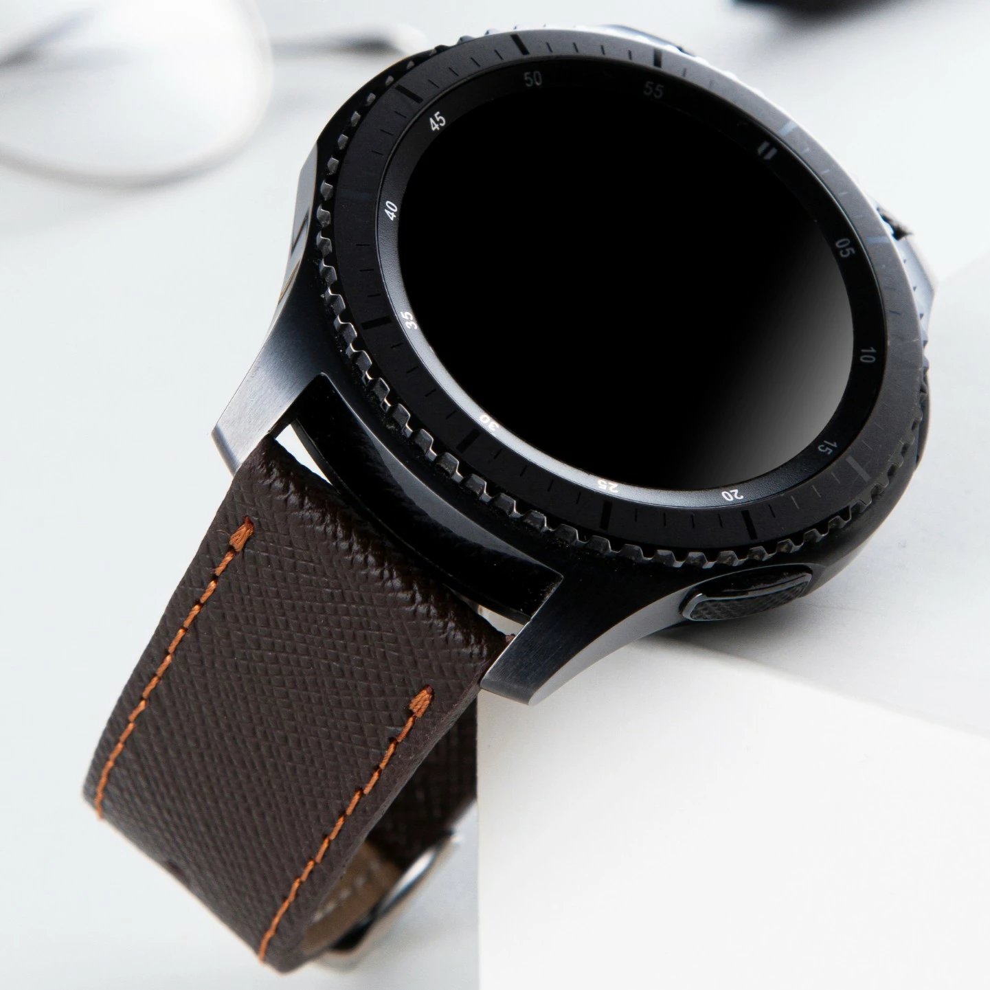 Rrip lëkure për Samsung Galaxy Watch Vagave, kafe