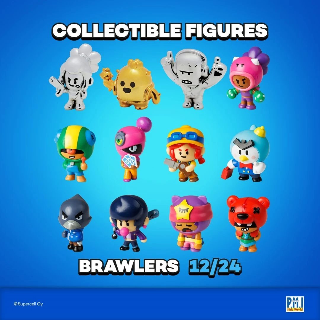 Figura Brawl Stars S1, P.M.I. Kids World, 12 Pack Deluxe Box