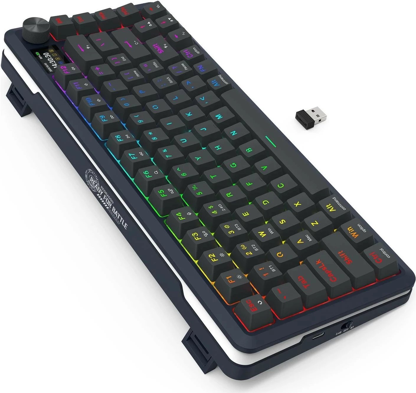 Tastierë Redragon Flekact K708-RGB-PRO, RGB, mekanike, e zezë