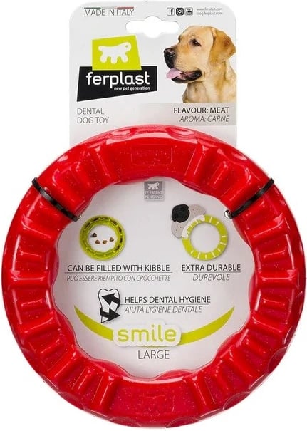 Lodër qen FERPLAST Smile ring L e kuqe