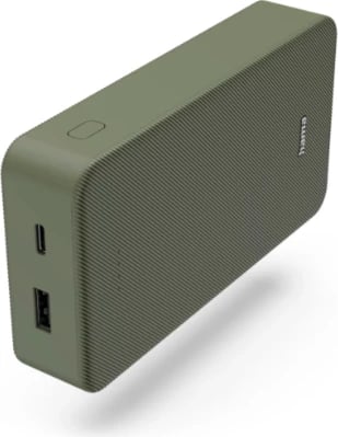 Power Bank Hama Power, USB-C/A, 20000mAh, i gjelbër