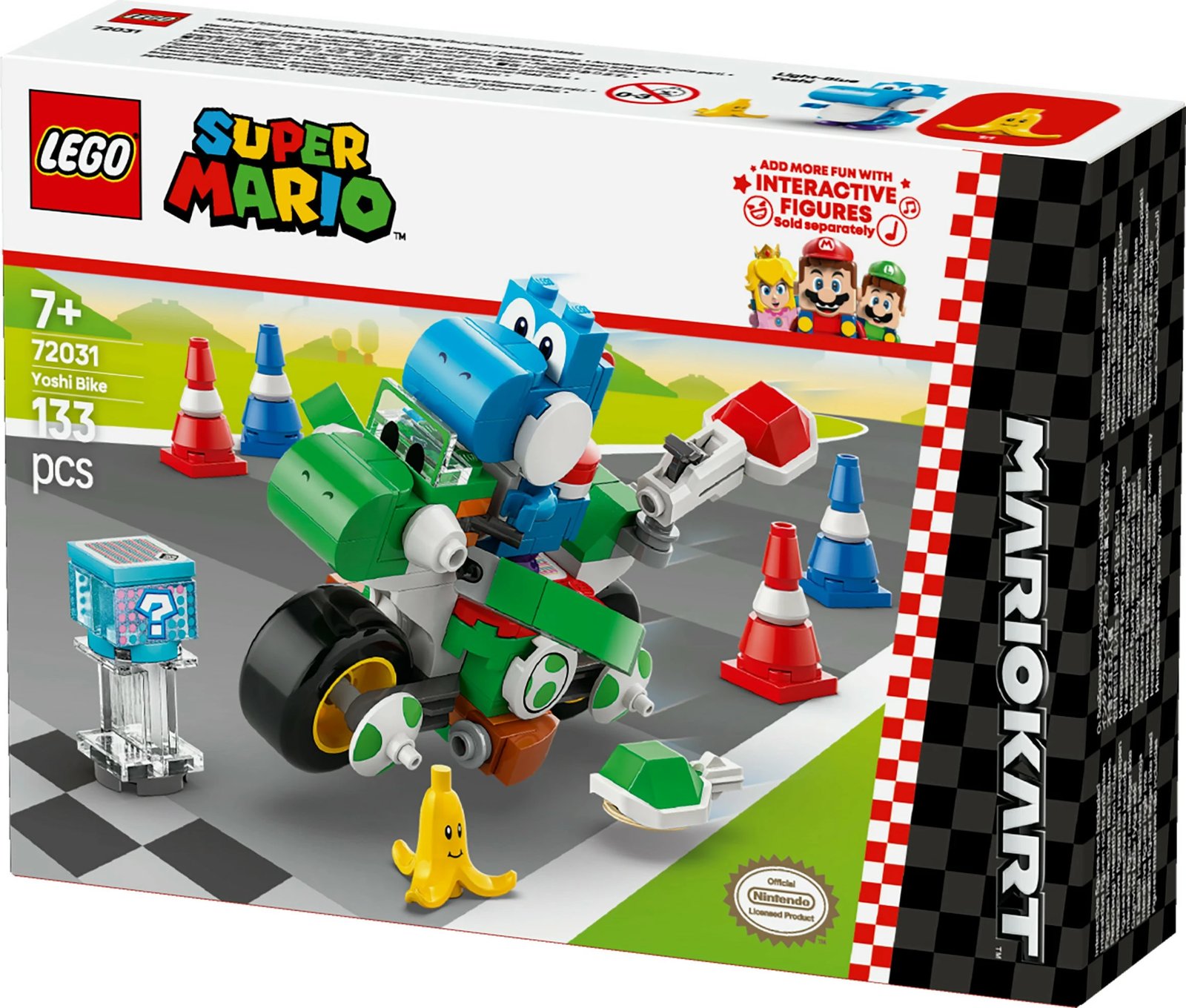 Set ndërtimi LEGO Mario Kart Yoshi Bike, 133 pjesë, shumëngjyrësh