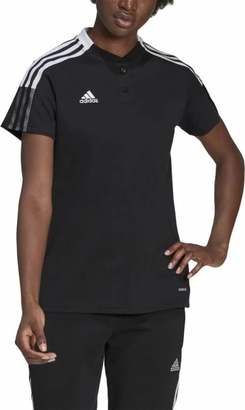 Maicë polo për femra adidas Tiro 21, e zezë