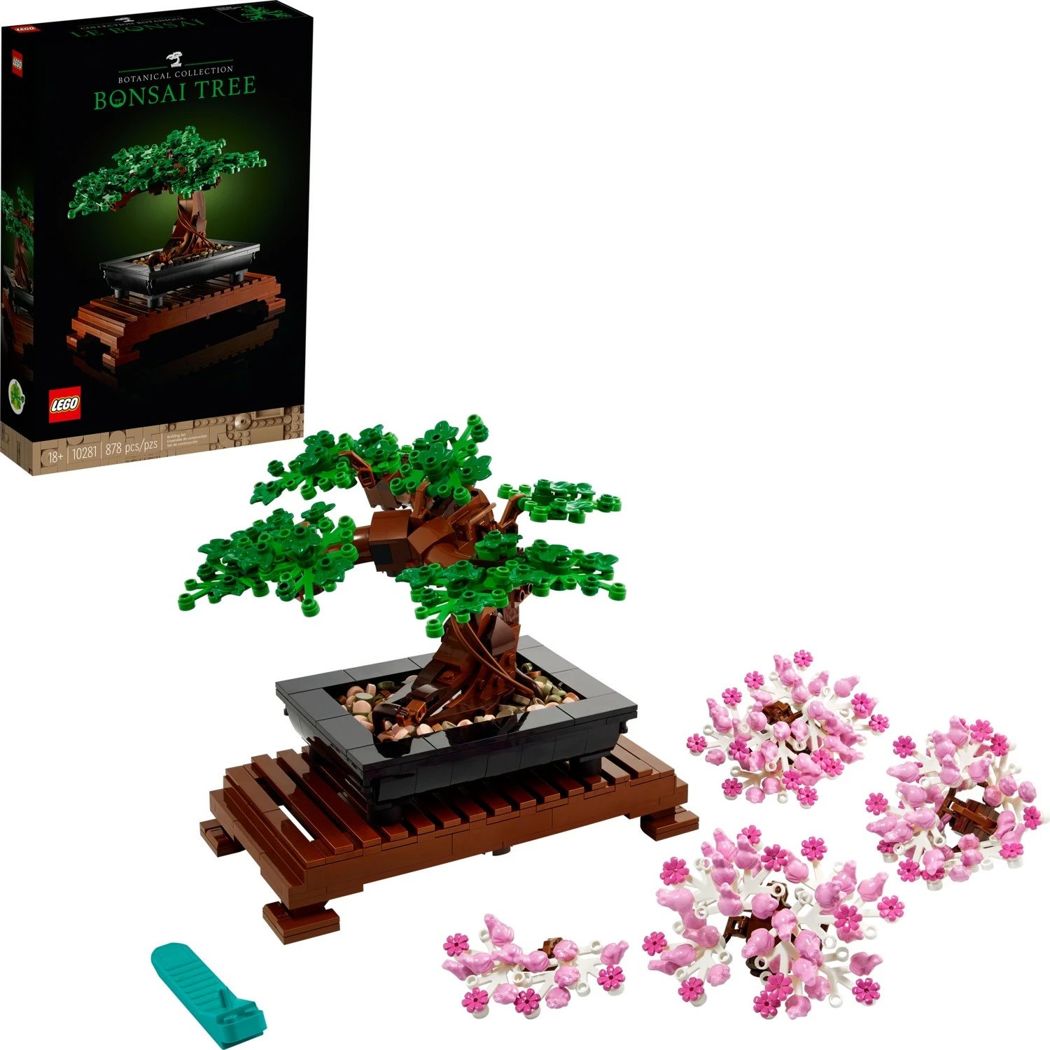 Model ndërtimi LEGO Bonsai Tree 10281 për të rritur, 878 pjesë