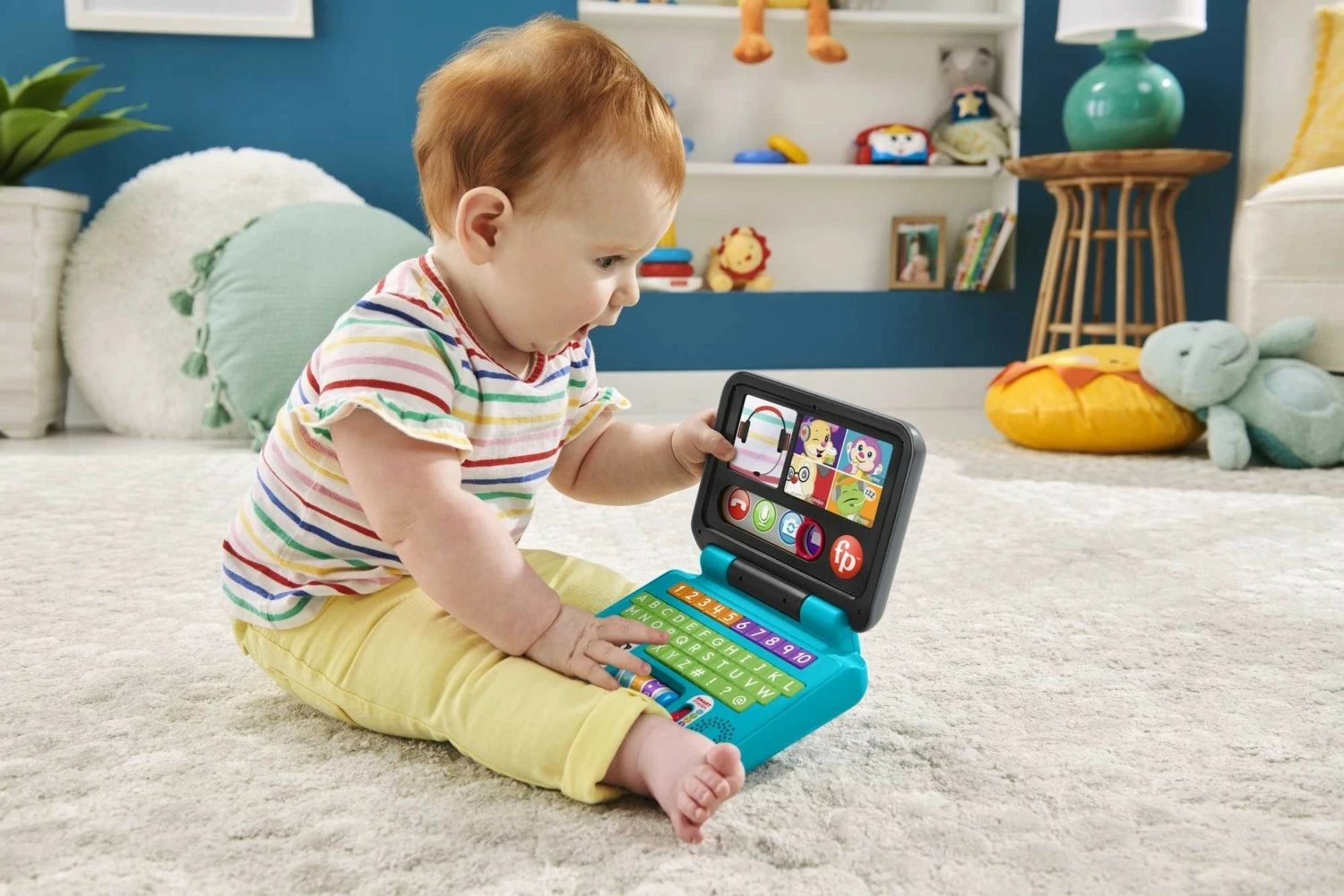 Lodër elektronike Fisher-Price për fëmijë, e ngjyrosur