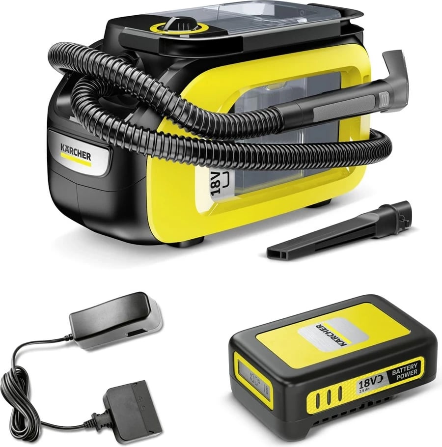 Fshesë me bateri KARCHER SE 3-18 Compact, 18V, 1.9m, e verdhë