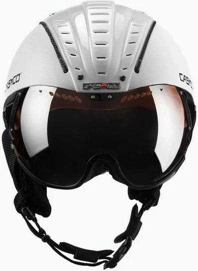 Helmetë ski CASCO SP-2 Carbonic Visor, Bardhë M