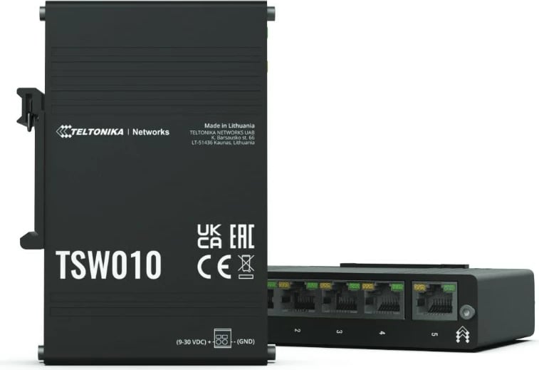 Switch Teltonika TSW010, 5 porte, Fast Ethernet (10/100), PoE, i zi