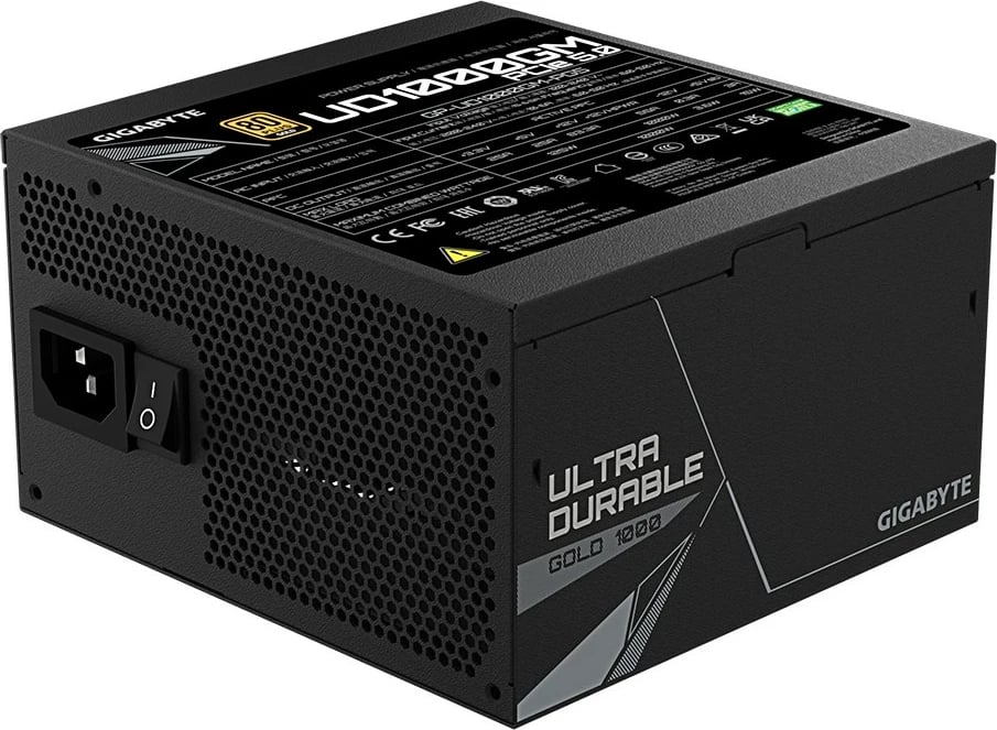 Furnizues energjie Gigabyte UD1000GM PG5, 1000 W, 100 - 240 V, 50 - 60 Hz, 6.5 - 15 A, Active, 16 ms