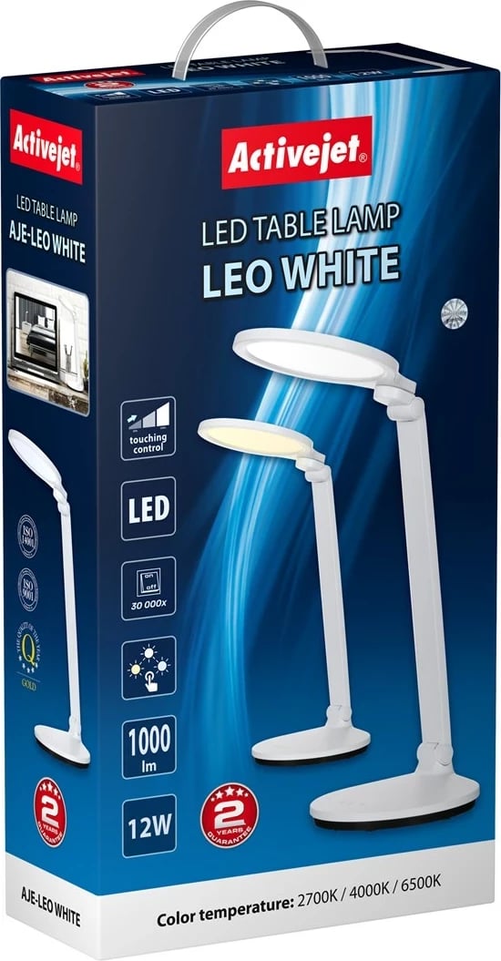 Llambë tavoline LED Activejet AJE-LEO, e bardhë