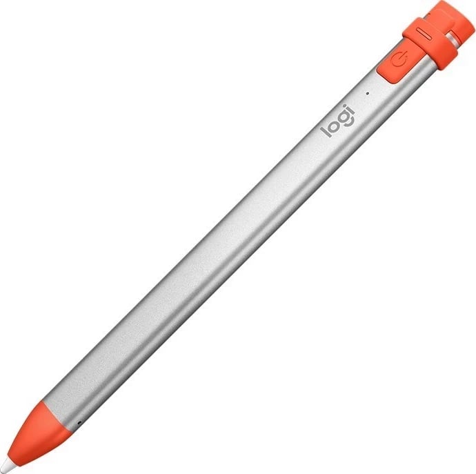 Stylus Logitech Crayon Pencil për iPad, ngjyrë argjendi-portokalli