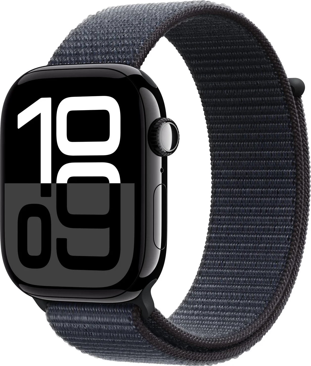 Smartwatch Apple Watch 10, GPS 46mm, Jet Black Aluminium, Ink Sport Loop